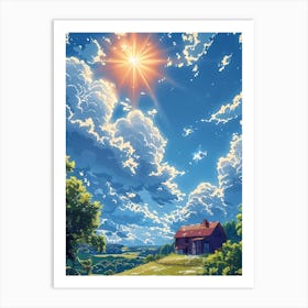 House Under The Sky Art Print