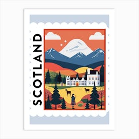 Scotland 1 Travel Stamp Poster Art Print