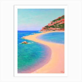 Cala Bassa Beach Ibiza Spain Monet Style Art Print