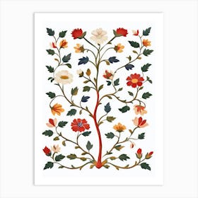 Traditional Indian Folk Art-Tree Of Life 2 Art Print