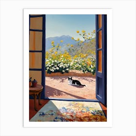 Cat In A Window Art Print