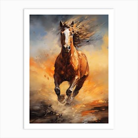 A Horse Painting In The Style Of Acrylic Painting 4 Art Print
