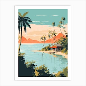 Pacific Islands 2 Travel Illustration Art Print