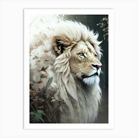 Lion In The Forest 53 Art Print