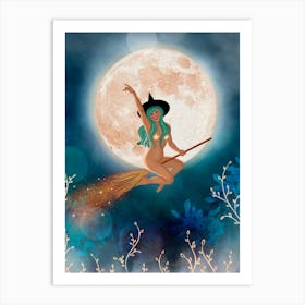Fullmoon Witch Art Print