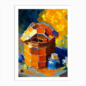 Nectar Honey 1 Beehive Painting Art Print