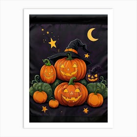 Halloween Pumpkins 5 Art Print