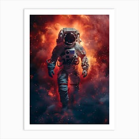 Astronaut In Space 1 Art Print