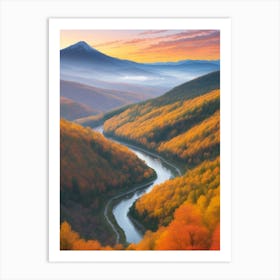 Autumn In The Mountains Art Print