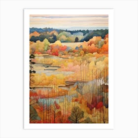 Autumn National Park Painting Cuyahoga Valley National Park Ohio Usa 1 Art Print