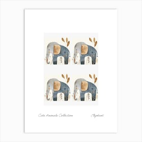 Cute Animals Collection Elephant 4 Art Print