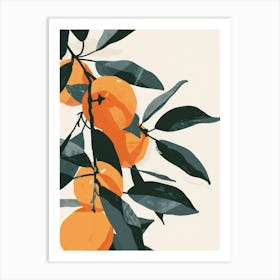 Clementines Close Up Illustration 4 Art Print