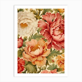 Peony Wallpaper 6 Art Print