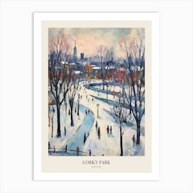 Winter City Park Poster Gorky Park Moscow Russia 1 Art Print