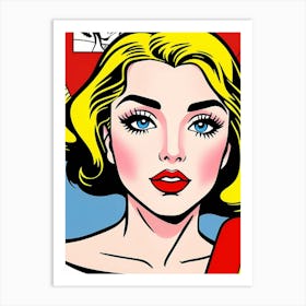 The Power of Color: A Woman’s Bold Pop Art Reflection Pop Art 1 Art Print