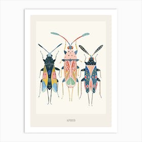 Colourful Insect Illustration Aphid 4 Poster Art Print