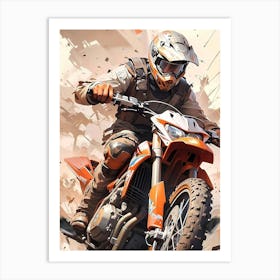 Dirt Biker Art Print