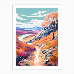 Snowdonia National Park Wales 2 Hike Illustration Art Print