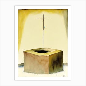 Wishing Well Symbol 1, Abstract Painting Art Print