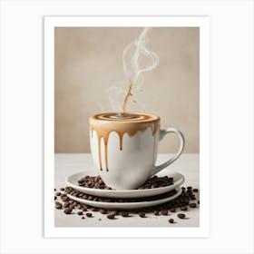 Cup of Coffee Espresso Kitchen Wall Art  Art Print