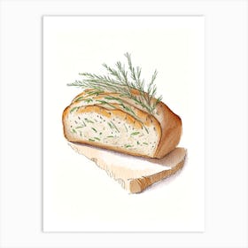 Rosemary Bread Bakery Product Quentin Blake Illustration Art Print