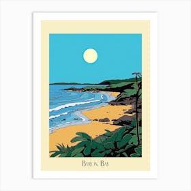 Poster Of Minimal Design Style Of Byron Bay, Australia 4 Art Print
