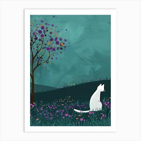 Cat In The Meadow 2 Art Print