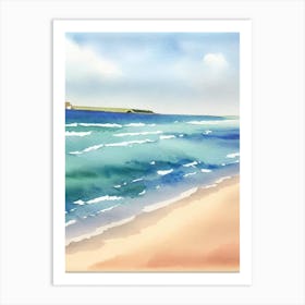 Bournemouth Beach 2, Dorset Watercolour Art Print
