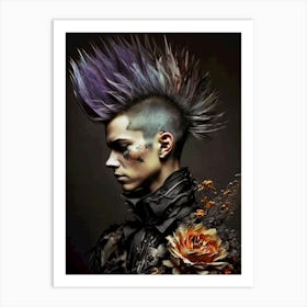 Punk Gothic Portrait Art Print