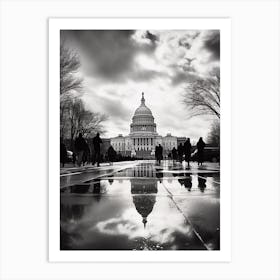 Washington Dc, Usa, Black And White Analogue Photograph 1 Art Print