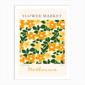 Flower Market Melbourne Art Print