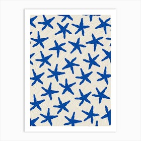 Blue Starfish Art Print