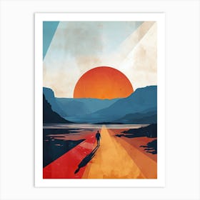 Sunset Road, USA Art Print