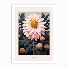 Flower Illustration Dahlia 3 Poster Art Print