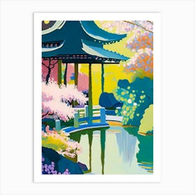 Japanese Friendship Garden, 1, Usa Abstract Still Life Art Print