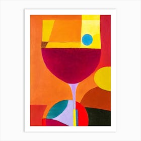 Aviation Paul Klee Inspired Abstract Cocktail Poster Art Print