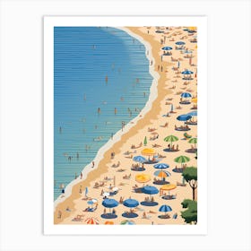 Ipanema Beach, Brazil, Graphic Illustration 2 Art Print