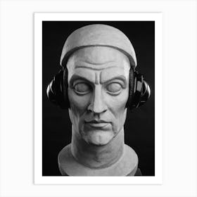 Headphone Bust Art Print