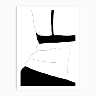 Love Your Body Line Drawing Art Print