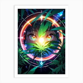 Girl With Green Eyes Art Print