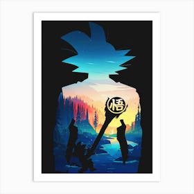 Anime Negative Space ― Focus Kame Hame Art Print