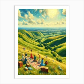 Picnic In The Hills Art Print