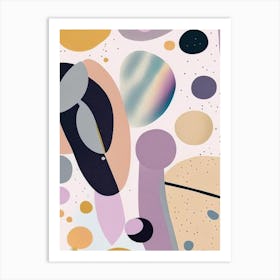 Galaxies Musted Pastels Space Art Print