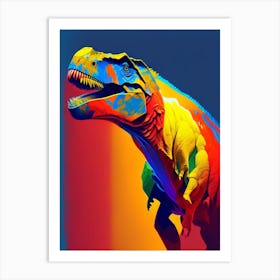 Tyrannosaurus Primary Colours Dinosaur Art Print