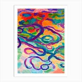Bioluminescent Octopus Matisse Inspired Art Print