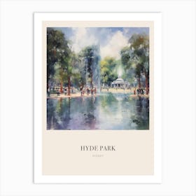 Hyde Park Sydney Australia 2 Vintage Cezanne Inspired Poster Art Print