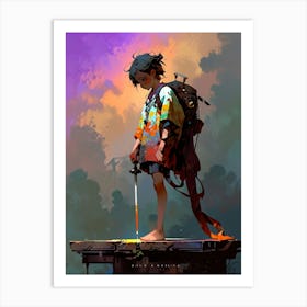 Boy With A Sword Art Print