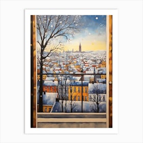 Winter Cityscape Stockholm Sweden 2 Art Print