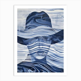 Blue Hat 1 Art Print