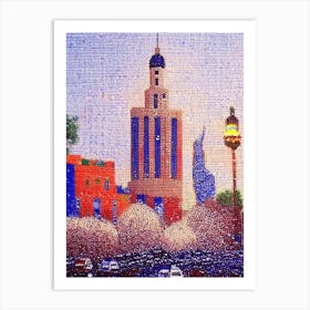 Independence, City Us  Pointillism Art Print